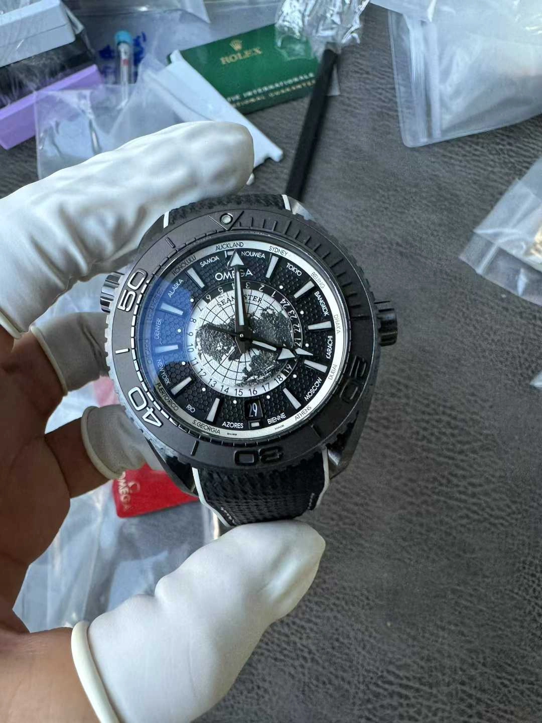 CBD Factory Omega Seamaster Planet Ocean 600M Worldtimer “Stealth Black” Custom （220.92.43.22.99.001）1:1 Super Clone – DD Caliber Fashionable 247